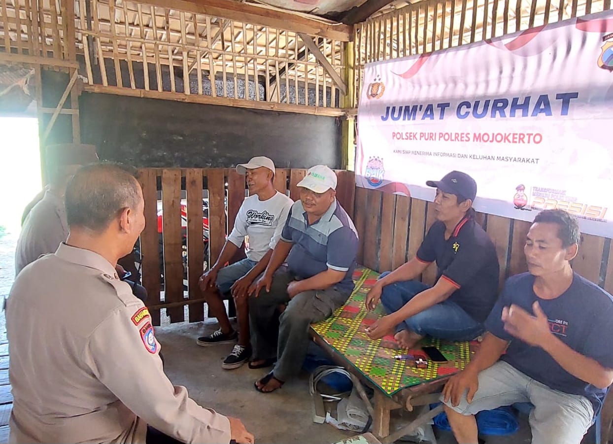KANIT BINMAS PURI MELAKSANAKAN SAMBANG JUMAT CURHAT