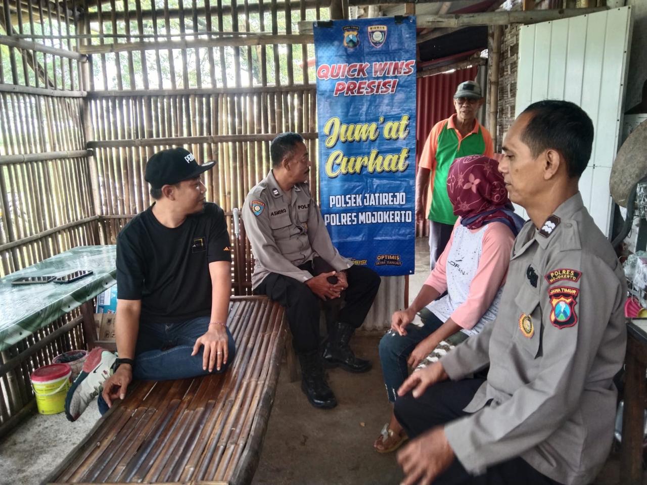 POLSEK JATIREJO JUM’AT CURHAT DALAM MENJAGA HARKAMTIBMAS MENJELANG NARKOBA